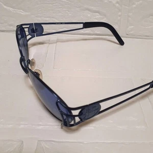 Unused 90s Jean Paul Gaultier Sunglasses 58-6102 Blue Gray Frame Blue Lense - Picture 1 of 7