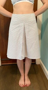 Vtg A-Line Light Cotton Skirt - Designer Hand-Made - UK 8 / Euro 34 - Perfect - Picture 1 of 5