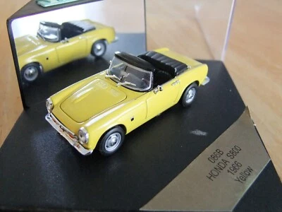 1966 Honda S800 Vitesse 1/43 Scale - Yellow in Display Case 086B - Image 1 of 2