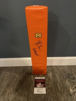 RICH EISEN SIGNED MICHIGAN WOLVERINES TOUCHDOWN PYLON JSA COA AUTO NFL NETWORK - Image 1 of 4