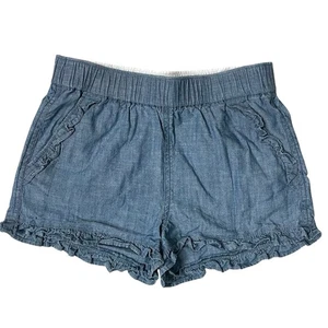 Crewcuts Shorts Girls 10 Blue Chambray Ruffle J.Crew - Picture 1 of 3