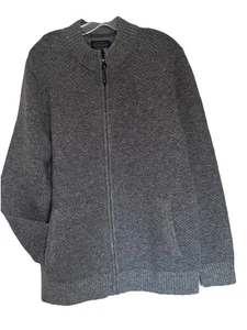 Pendleton Full Zip Cardigan Sweater Men Washable Wool Size Medium  NEW Gray￼ - Picture 1 of 11