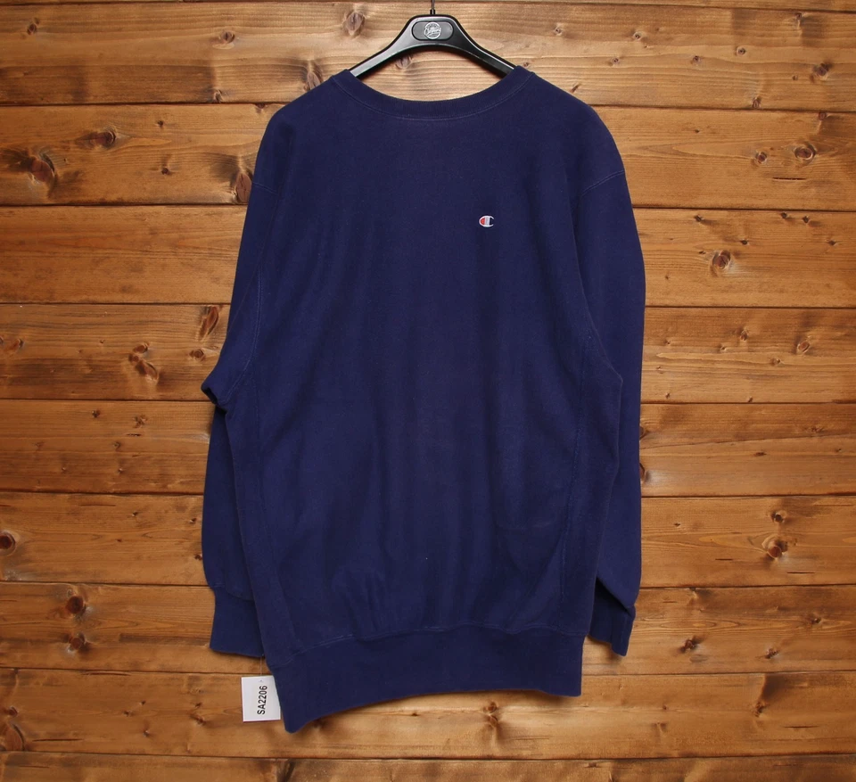 Sweat-Shirt Champion Reverse Wave Taille XXXL Utilisé (Sa2206) Bleu Vintage Made - Photo 1/4