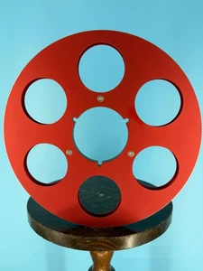 Burlington Recording 1/4"x 10.5"Vintage Type RED NAB Metal Reel-Round Windows - Picture 1 of 4
