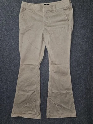 Pantalones American Eagle Outfitters para mujer 12 beige caqui elástico corte bota acampanado boho Foto 1 de 4