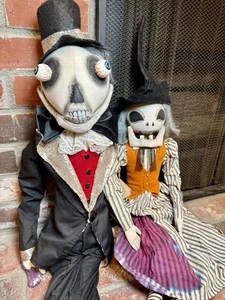 Joe Spencer Halloween Magdalena Strega Scheletro bambola scaffale sitter & Bates USATO - Foto 1 di 20