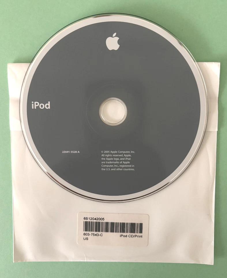 Apple iPod 2005 Installation Software CD, 2Z691-5528A, Disc Only, Free Shpg - Image 1 of 1
