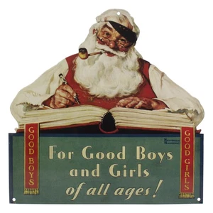Northlight 12.5" Norman Rockwell 'No Christmas Problem Now' Tin Wall Art - Picture 1 of 4