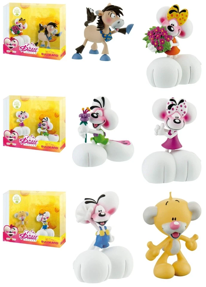 IMAGINE BULLYLAND DDDL Forever Figures Sets Diddl Galupy Pimboli Diddlina NEUF