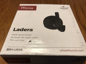 Pfister Ladera Robe / Towel Hook BRH-LR0B Matte Black - Picture 1 of 4