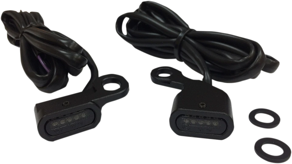 Drag Specialties Black LED Handlebar Marker Lights for 96-17 Harley Dyna Softail - Image 1 of 1