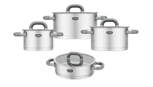Mulex hochwertiges Edelstahl Topfset LUGANO 6tlg. + 1 Servierpfanne Kochtopf Set - Bild 1 von 8