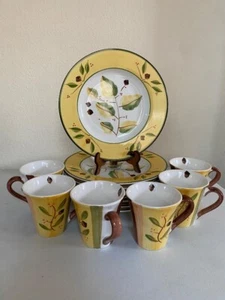 14 Stück Cambridge Potteries "MEIWA" Speiseteller & Kaffeetassen Eicheln/Herbstlaub - Bild 1 von 10