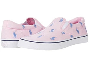 POLO RALPH LAUREN THOMPSON SLIP-ON SNEAKERS COLOR PINK SIZE 9D NIB - Picture 1 of 5