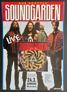 Soundgarden ~ Original 1992 German (Hamburg) Tour Poster ~ Badmotorfinger - Imagen 1 de 2