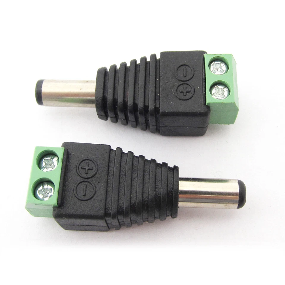 10pcs 5.5x2.5mm 2.5mm CCTV DC Power Male Plug Free Solder Terminal Connector - Image 1 of 4