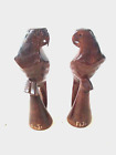 Hand Carved Wooden Parrot from Fiji (SET OF 2) Treated Hand Carved  10"
