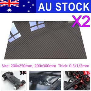 Carbon Fiber Fibre Sheet Plate Board Twill Aerospace Grade RC Carbon UV 1mm 2mm - Picture 1 of 15
