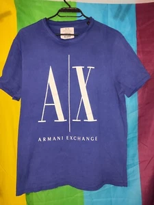 Armani Exchange mens cotton blue t-shirt size L - Picture 1 of 14