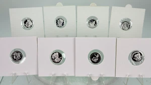 Silver Art Rounds * Eight-Piece Set * Fine .999 Silver Bullion * One Gram Each - Picture 1 of 2