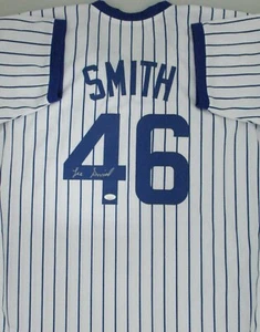 Cubs Hall of Famer LEE SMITH Signed Custom Replica Pinstripe Jersey AUTO - JSA - Picture 1 of 3