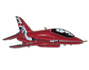 BAE Hawk RAF Red Arrows Jet Aircraft Metal Enamel Badge Brooch GB Tail 36mm NEW - Picture 1 of 1