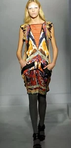 *BALENCIAGA* Nicolas Ghesquière F/W 2007 Floral Silk Dress NWT FR 34 - Picture 1 of 8