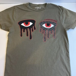 Men’s Cooper Nine 9 Eyes Olive Green Tshirt Size Small - Picture 1 of 12