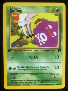 Pokemon 1st Edition 58/82 Koffing Team Rocket Common NM - Picture 1 of 2
