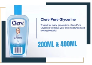 CLERE PURE GLYCERINE FOR FACE BODY AND HAIR 200ML & 400ML UK SELLER