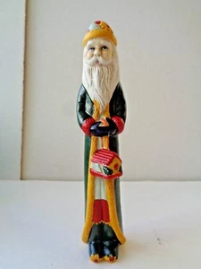 TALL SANTA CHRISTMAS HOLIDAY OLD FASHION 9.5" CERAMIC ~ EXCELLENT CONDITION - Picture 1 of 4