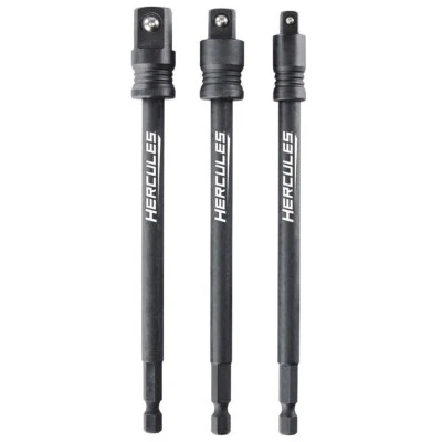 HERCULES Impact Rated 6 in. Socket Adapter Set, HEX 1/4in, 3 Piece, 64768 - Image 1 of 3