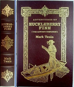 ADVENTURES OF HUCKLEBERRY FINN by Mark Twain Easton Press Leather New Sealed - Foto 1 di 12