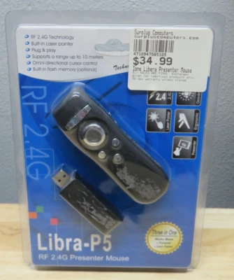 Ione Libra P5 Presenter Mouse RF 2.4GHZ Wireless PFU NEW - Image 1 of 4