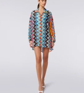 Missoni Mare Silk Cotton Cover Up Button Down Size Small Brand New - Picture 1 of 10