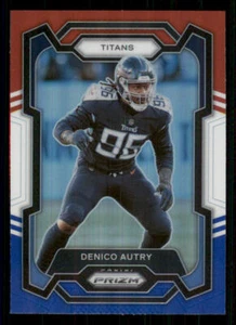 2023 Panini Prizm Prizms Red White and Blue #283 Denico Autry - Imagen 1 de 2