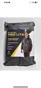 FROGG TOGGS unisex adult Waterproof Rain Suit Gray Black M/L Top NEW FREE SHIP - Picture 1 of 3