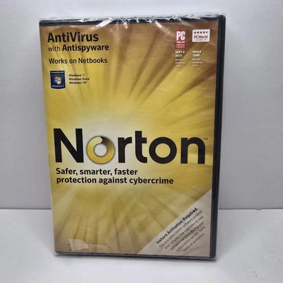 Norton Antivirus 2010 Antispyware CD Windows 7 Windows Vista Windows XP SEALEDR7 - Image 1 of 4