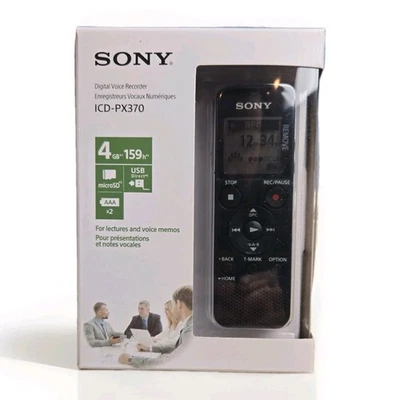 Sony PX Series ICD-PX370 4GB Mono Digital Recorder Factory  - Image 1 of 4