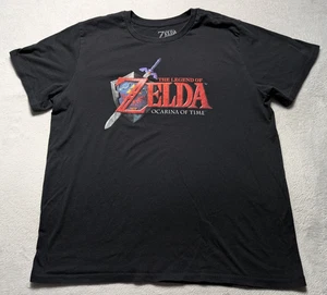Camiseta Zelda Ocarina Of Time 2XL Nintendo Oficial Mad Engine Camiseta Negra - Imagen 1 de 5