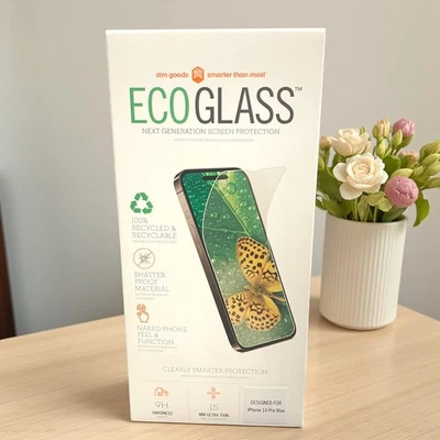 Official STM (iPhone 14 PRO MAX) Tempered EcoGlass Screen Protector Cover Clear - Image 1 of 4