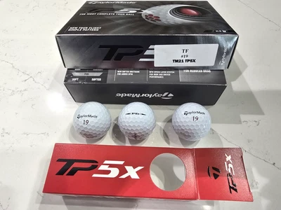 TOMMY FLEETWOOD PERSONAL PLAY TAYLORMADE 2021 TP5X GOLF BALLS - Image 1 of 2