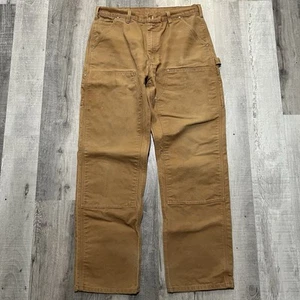 Pantalones De Colección Carhartt B01 Para Hombres 36 Marrón Doble Rodilla Carpintero Lona Patinador Trabajo - Imagen 1 de 6
