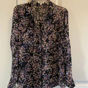 EXPRESS The Portofino Shirt SCHWARZ mit DUNKLEN MEHRFARBIGEN BLUMEN Größe XL - Bild 1 von 10