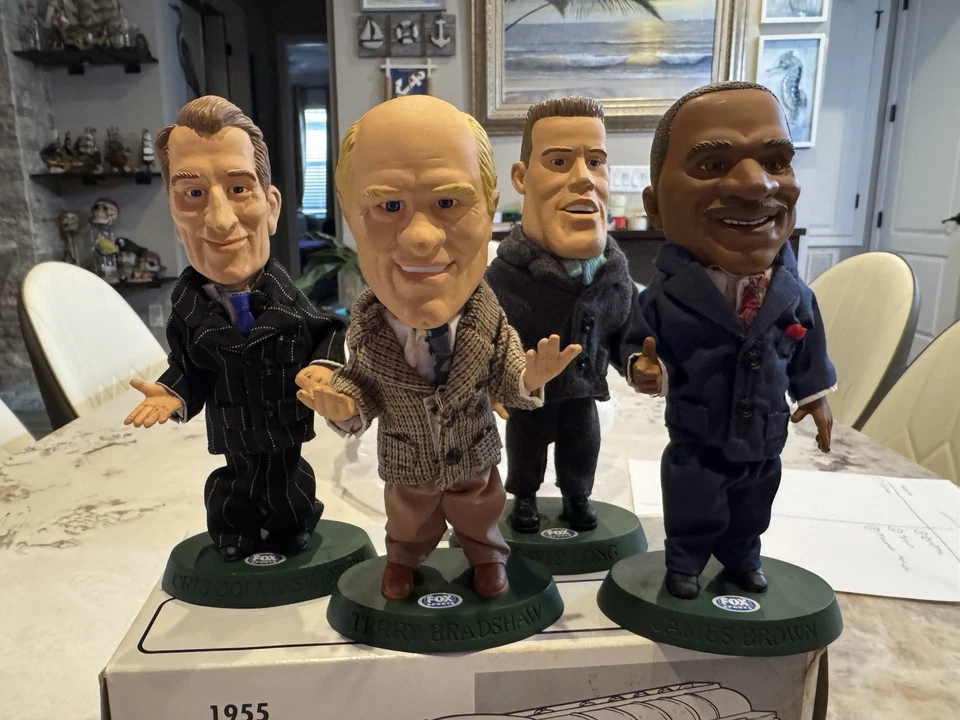 Fox Sports Headliners XL 1999 Colección NFL Marrón Collinsworth Bradshaw Largo Foto 1 de 4