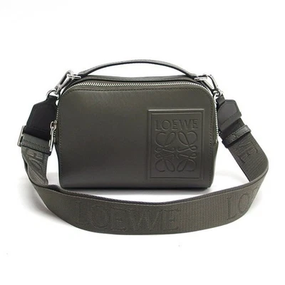 Loewe 缎面小腿迷你单肩包 C5 绿色皮革二手 — 第 1/4 张图片