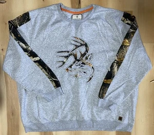Legendary Whitetails Sweatshirt Grey & Camo 5XL Deer Hunting Archery Bowhunter - Picture 1 of 3
