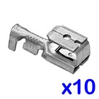 10 x HEAT RESISTANT HIGH TEMPERATURE DOUBLE 6.3mm WIRE CRIMP SPADE CONNECTORS