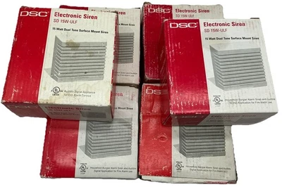 DSC Electronic Siren SD 15W-ULF Indoor New Alarm System Siren Wired Dual Tone - Image 1 of 3