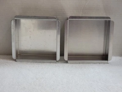 2er SET VINTAGE MAGIC LINE QUADRATISCHE KUCHENFORMEN 6"X6"X2" HERGESTELLT IN DEN USA EUC - Bild 1 von 4